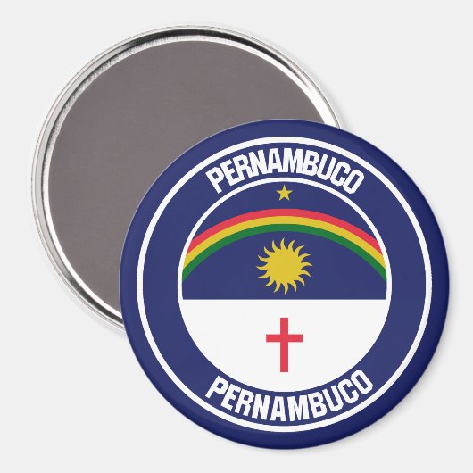Pernambuco-RundEmblem Magnet (Vorderseite/Rückseite)
