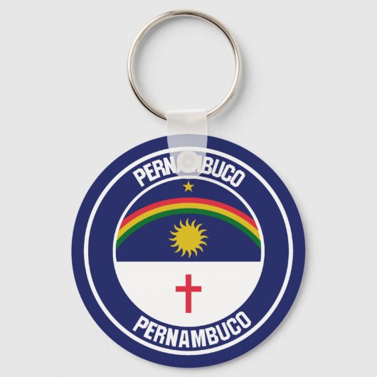 Pernambuco-RundEmblem Schlüsselanhänger (Vorderseite)