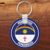 Pernambuco-RundEmblem Schlüsselanhänger (Vorderseite)