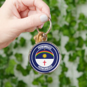 Pernambuco-RundEmblem Schlüsselanhänger (Hand)