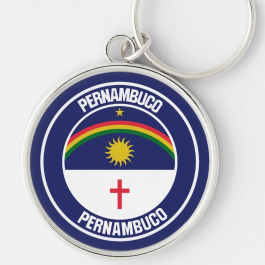 Pernambuco-RundEmblem Schlüsselanhänger (Vorne)
