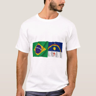 Pernambuco u. wellenartig bewegende Flaggen T-Shirt
