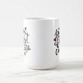 Pero First, Cafecito, handschriftlich 15oz Kaffeetasse (Mittel)