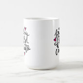 Pero First, Cafecito, handschriftlich 15oz Kaffeetasse (Mittel)