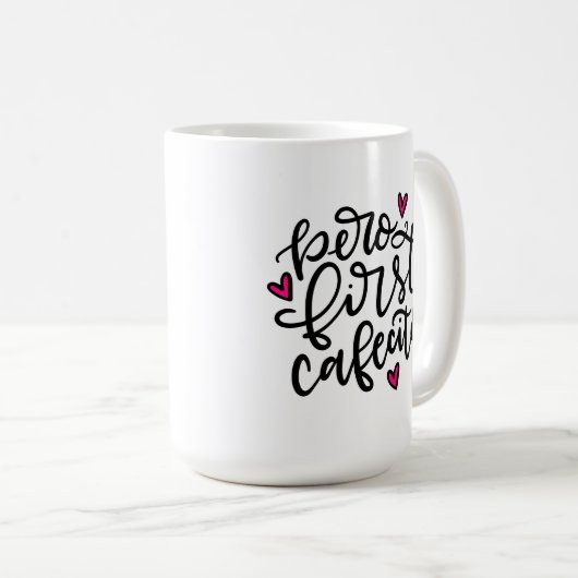 Pero First, Cafecito, handschriftlich Kaffeetasse (VorderseiteRechts)