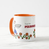 Perogie Jungen-Ukrainer-Volkskunst Tasse (Vorderseite Links)