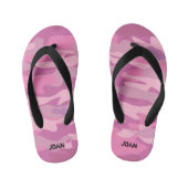 Peronalisierte Camouflage der rosa Armee Flip Flop Kinderbadesandalen (Fußbett)