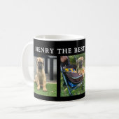 Peronalisierter bester Hund je Welpenfotocollage Kaffeetasse (Vorderseite Links)