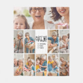 Peronalized 10 Photo Mimi Gift Fleece Blanket (Vorderseite)