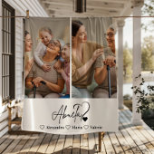 Peronalized 2 Photo  Abuela Minimalist Line Art Fleecedecke