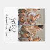 Peronalized 2 Photo  Best Mimi Ever Minimalist Fleecedecke (Vorderseite (Horizontal))