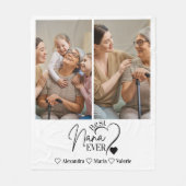 Peronalized 2 Photo  Best Nana Ever Minimalist Fleecedecke (Vorderseite)