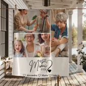 Peronalized 3 Photo Best Mimi Ever Minimalist Fleecedecke