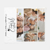 Peronalized 4 Photo Best Mimi Ever Minimalis Fleecedecke (Vorderseite (Horizontal))