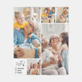 Peronalized 5 Photo Best Grandma Ever Minimalist Fleecedecke (Vorderseite)