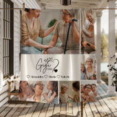 Peronalized 6 Photo Best Nonna Ever Minimalist Fleecedecke