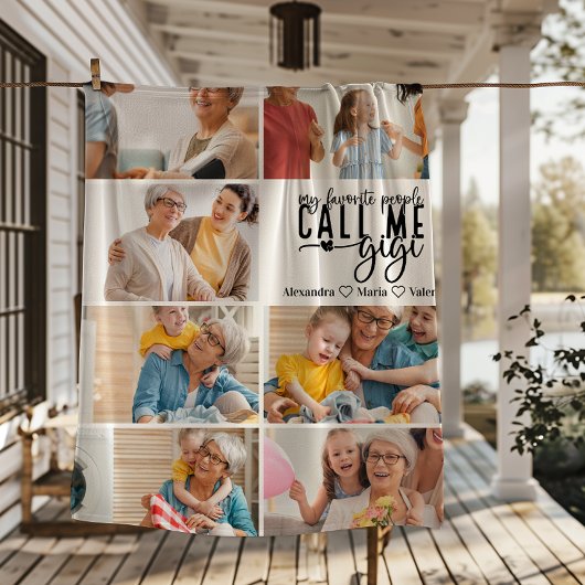 Peronalized 7 Photo Gigi Gift Fleecedecke