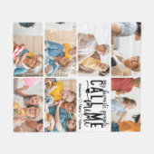 Peronalized 7 Photo Mimi Gift Fleecedecke (Vorderseite (Horizontal))