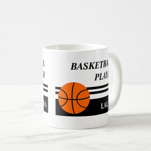 Peronalized Basketball Coffee Mug Kaffeetasse (VorderseiteRechts)