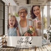 Peronalized Photo Abuela Minimalist Line Art Fleecedecke