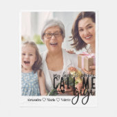 Peronalized Photo My Favorite People Call Me Gigi Fleecedecke (Vorderseite)