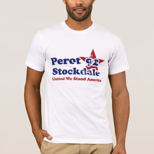 Perot Stockdale 92 Vintage Politik erschüttert T-Shirt (Vorderseite)