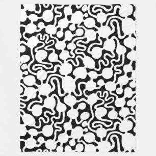 Perpetual Ant Farm V2 - Weiß auf Schwarz Fleecedecke