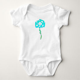 Perpetual Art Aqua Joyful Blume Baby Strampler