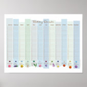 Perpetual Birthday Calendar Poster (Vorne)