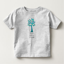 Perpetual Blue Green Tree Art "Growing" Kleinkind T-shirt