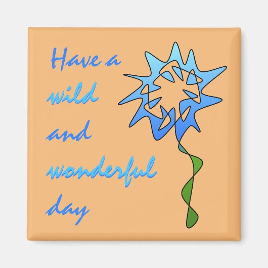 Perpetual Blue Wildblume "Wild and Wonderful Day" Magnet (Vorne)