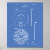 Perpetual Calendar 1925 Patent Art Blueprint Poster (Vorne)