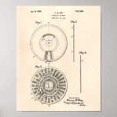 Perpetual Calendar 1925 Patent Art Old Peper Poster (Vorne)