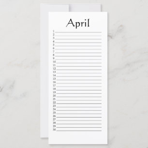 Perpetual Calendar April Daniel 4:22
