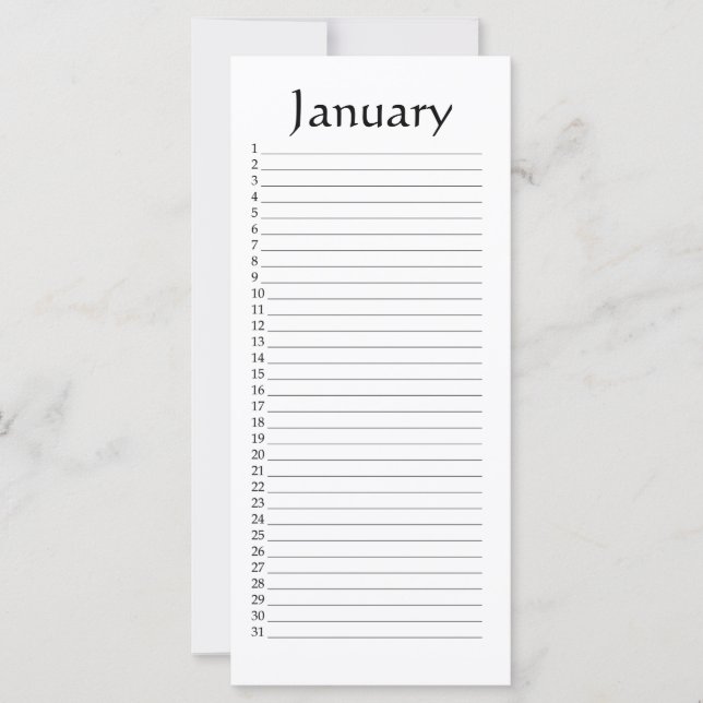 Perpetual Calendar January Psalm 29:3 (Vorderseite)