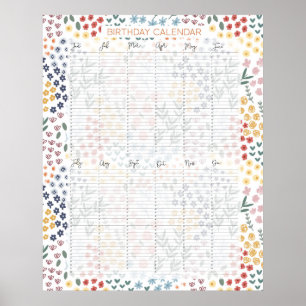 Perpetual Evergreen Geburtstag Calendar Kathrin Le Poster