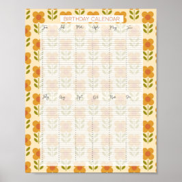 Perpetual Evergreen Geburtstag Calendar Kathrin Le Poster