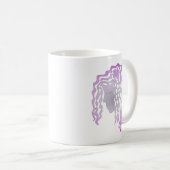 Perpetual Friedlich Woman Lila Gray Line Art Tasse (VorderseiteRechts)