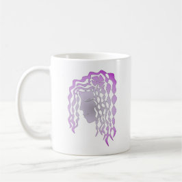 Perpetual Friedlich Woman Lila Gray Line Art Tasse