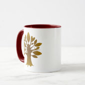 Perpetual Golden Tree Liebe Infinity Line Art Tasse (Vorderseite Links)