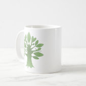 Perpetual Green Tree Liebe Infinity Line Art Kaffeetasse (Vorderseite Links)