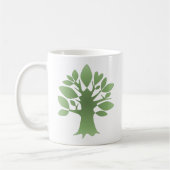 Perpetual Green Tree Liebe Infinity Line Art Kaffeetasse (Links)