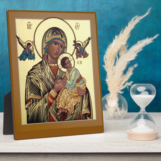 Perpetual Help Mutter Gottes Icon Plaque Fotoplatte (Seite)