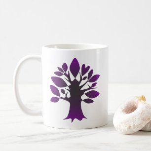 Perpetual Lila Tree Liebe Infinity Line Art Kaffeetasse