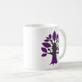 Perpetual Lila Tree Liebe Infinity Line Art Kaffeetasse (VorderseiteRechts)