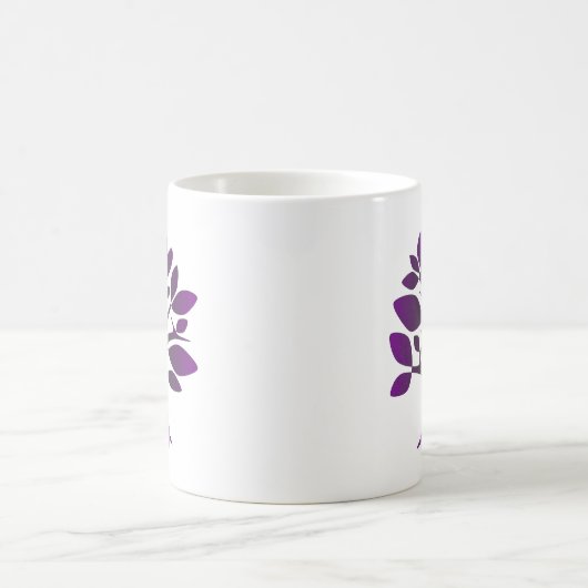 Perpetual Lila Tree Liebe Infinity Line Art Kaffeetasse (Mittel)