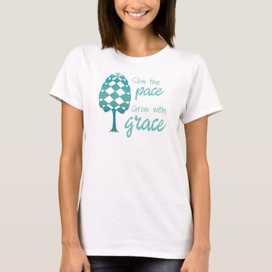 Perpetual Line Tree Langsamen Tempo, mit Anmut wac T-Shirt (Vorderseite)
