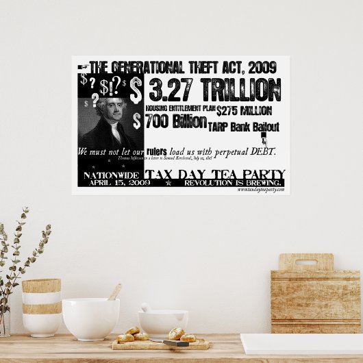 Perpetual Schulden Poster (Küche)