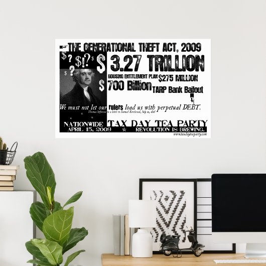 Perpetual Schulden Poster (Heimbüro)