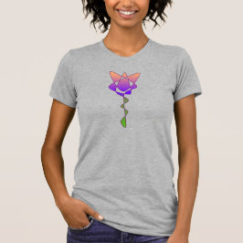 Perpetual Tulip Blume Art Lila Orange T - Shirt